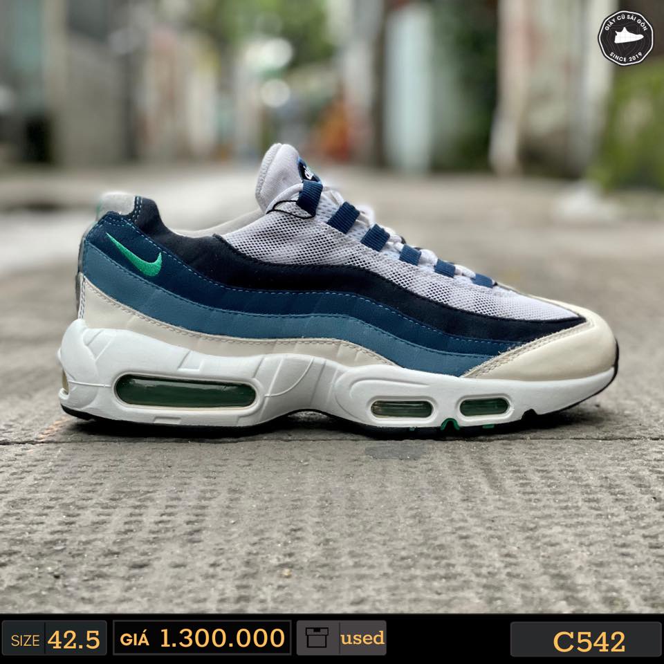Giày 2hand Nike Air Max 95 White Slate Blue - 554970-131 - Giày Cũ Sài Gòn 542