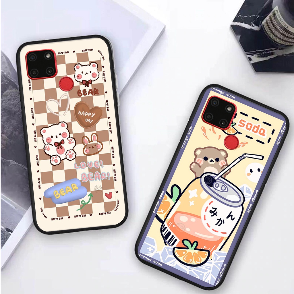 Ốp lưng Realme C12 in hình 3D GẤU cute be@r, soda, happy day cực hot ,thời thượng