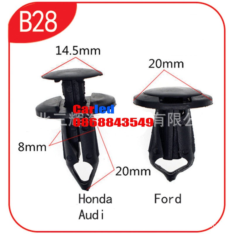 Bộ 40 pcs nút khóa nhựa dùng xe ô tô Toyota honda Ford Audi Mazda