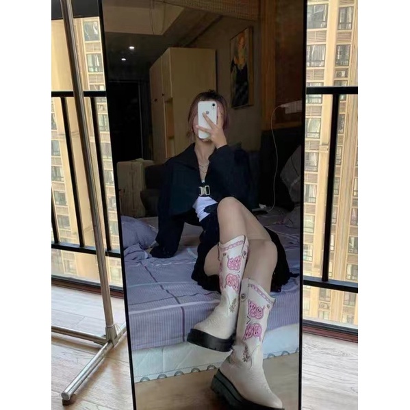 BOOTS DA HOẠ TIẾT | Ảnh thật