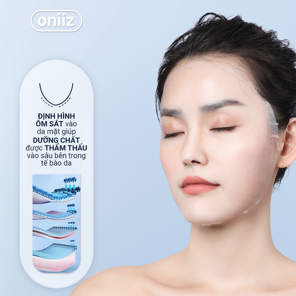 Mặt nạ dưỡng ẩm trắng da sinh học Oniiz - hỗ trợ ngừa mụn, ngừa lão hóa