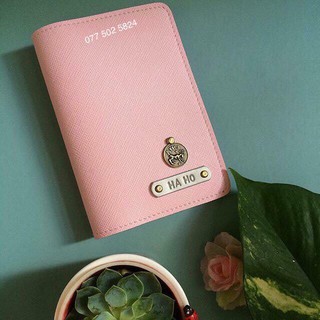 Ví đựng hộ chiếu, bao da passport khắc tên