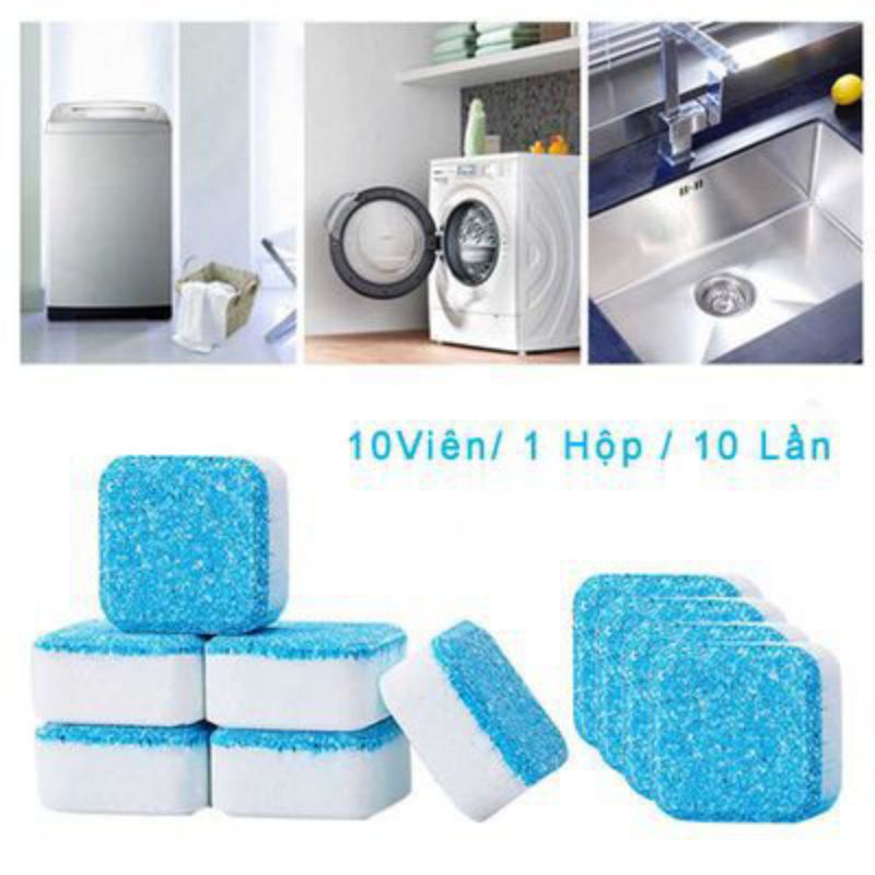 sỉ 10 hộp tẩy lồng máy giặt (12viên/1hộp)