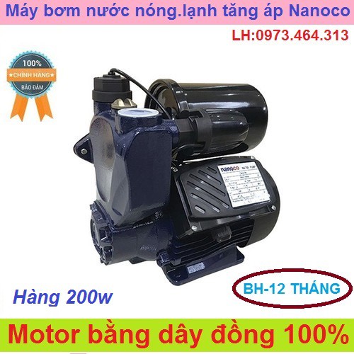 Máy Bơm Nước Nóng Tăng Áp Điện Tử Nanoco - 200w