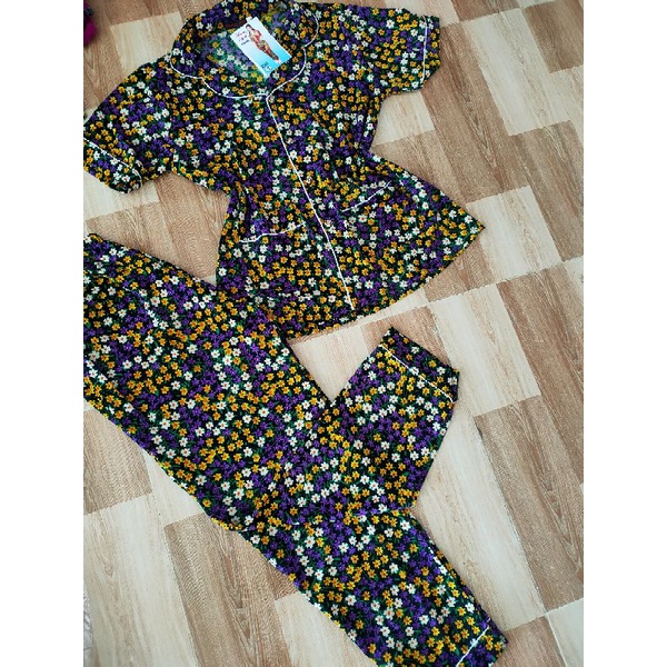 Bộ pijama tay ngắn quần dài thun aty đẹp