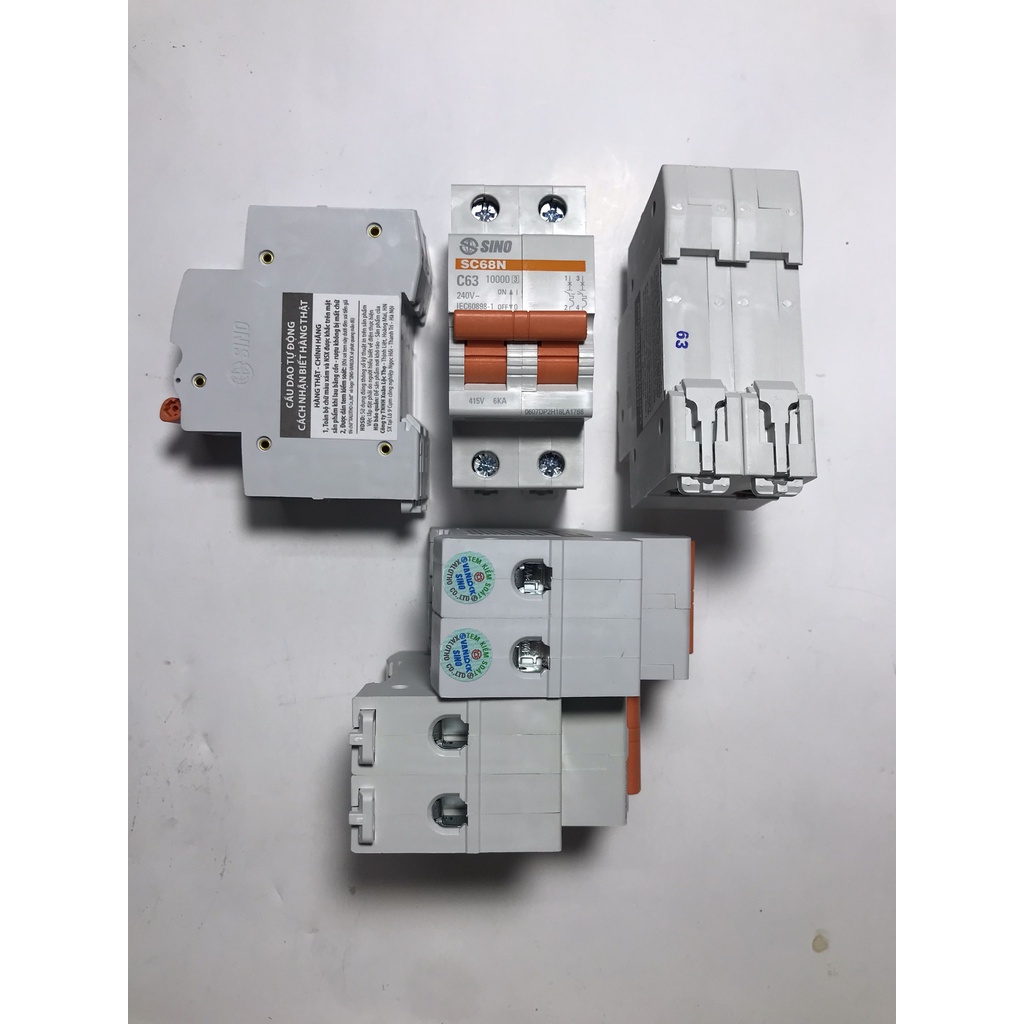 Át 2 cực 10,16,20,25,32,40,50,63A SC68N 6KA Sino