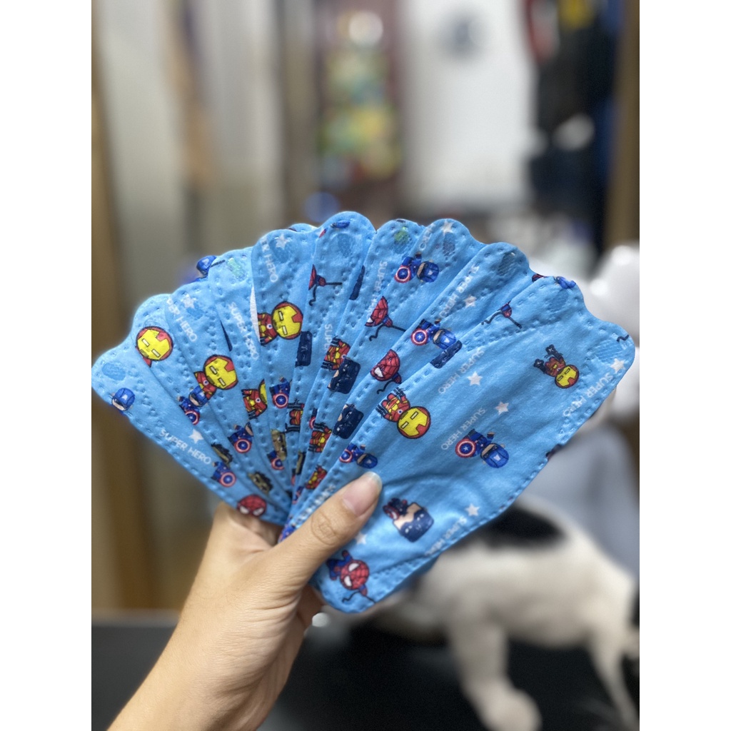 Set khẩu trang siêu nhân 3D, KF94 cho bé trai