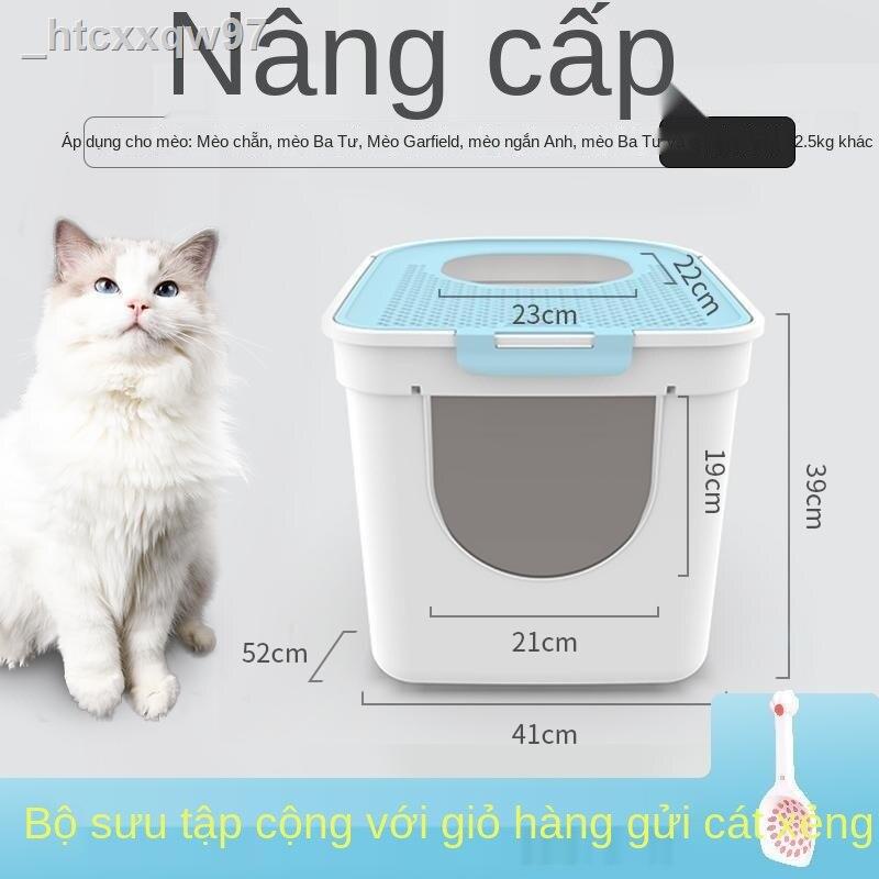 [Mới nhất ]Hộp cát vệ sinh cho mèo lớn chống văng