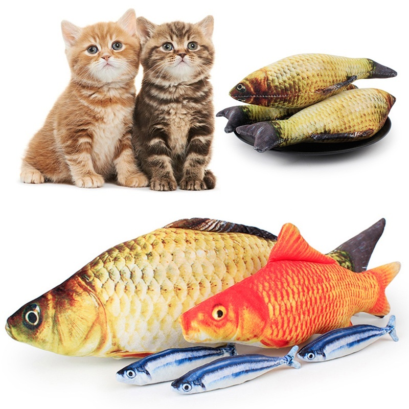 Cá Nhồi Bông 3d Đồ Chơi Cho Mèo