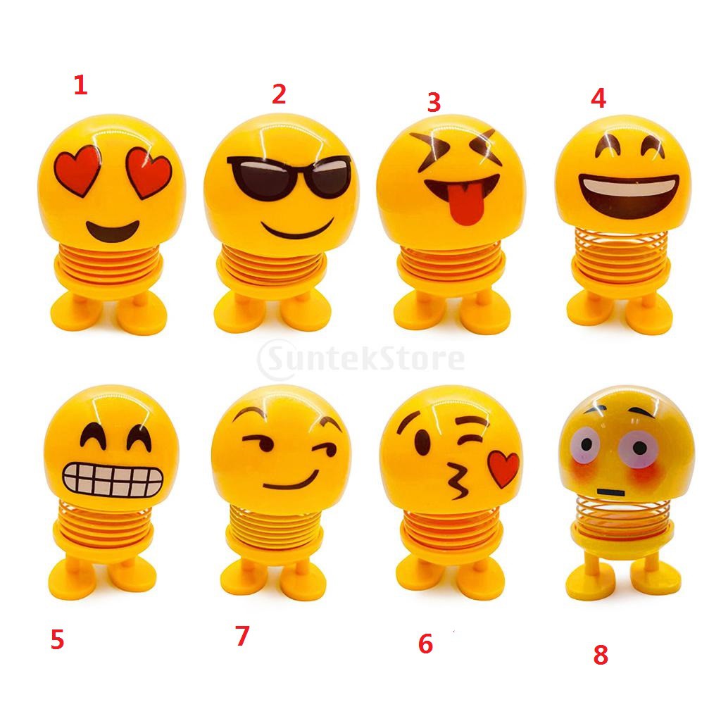 Búp bê biểu tượng cảm xúc lò xo nhún thú vị