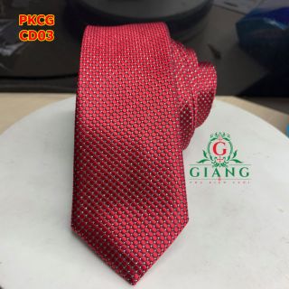 Cà vạt nam bản 6cm đỏ đô chấm hạt mè mẫu cavat mới 2020 tp