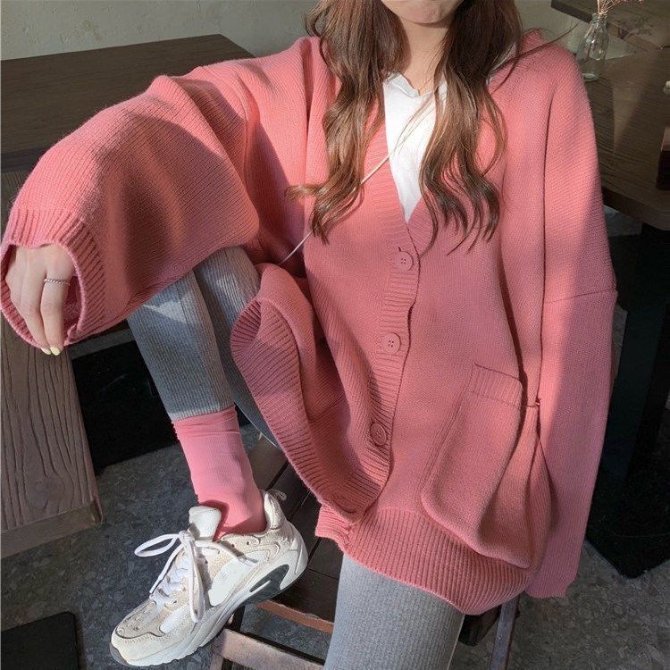 Áo Len Tay Dài Phong Cách Hàn Quốc Xinh Xắn Cho Nữ