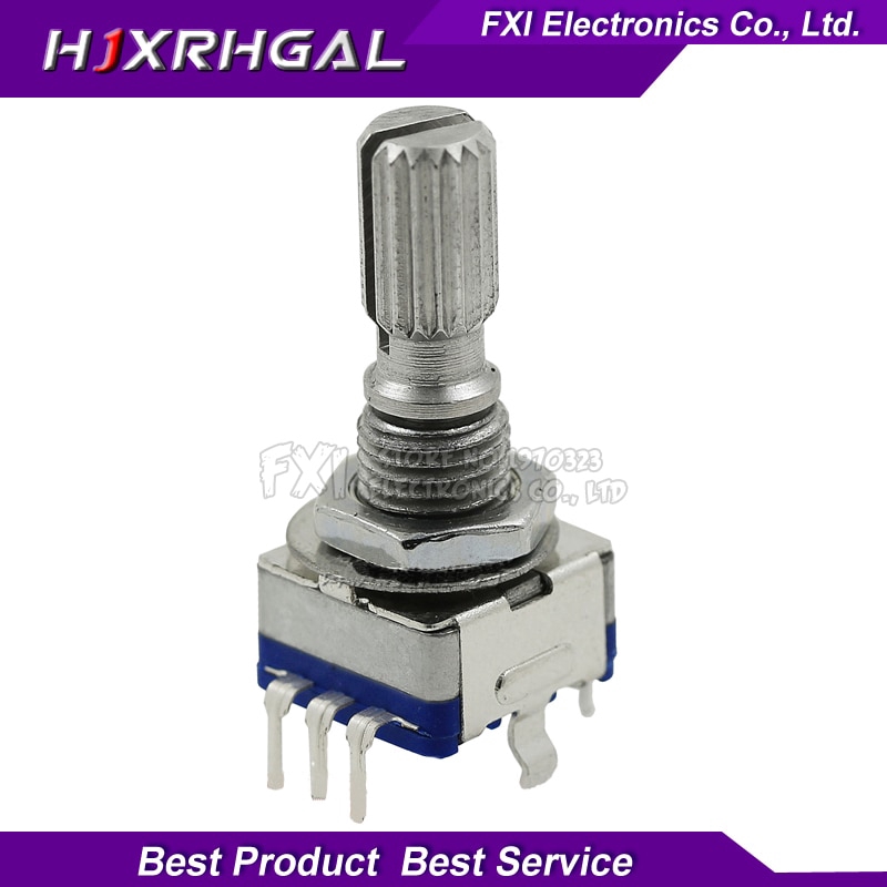 5PCS Plum handle 20mm rotary encoder coding switch / EC11 / digital potentiometer with switch 5 Pin