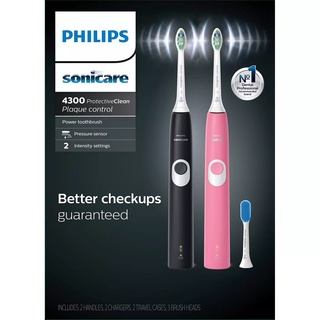 [Bạn mới nhập COSHBM -50% đơn 0Đ] Bàn chải điện Philips Sonicare ProtectiveClean 4300 [Set 2 chiếc]