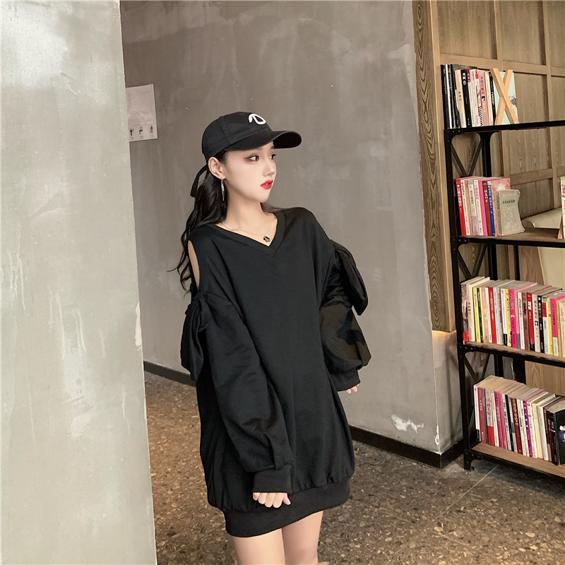 Áo Sweater Dáng Rộng Bằng Vải Nỉ Thời Trang Mùa Thu Cho Nữ | BigBuy360 - bigbuy360.vn