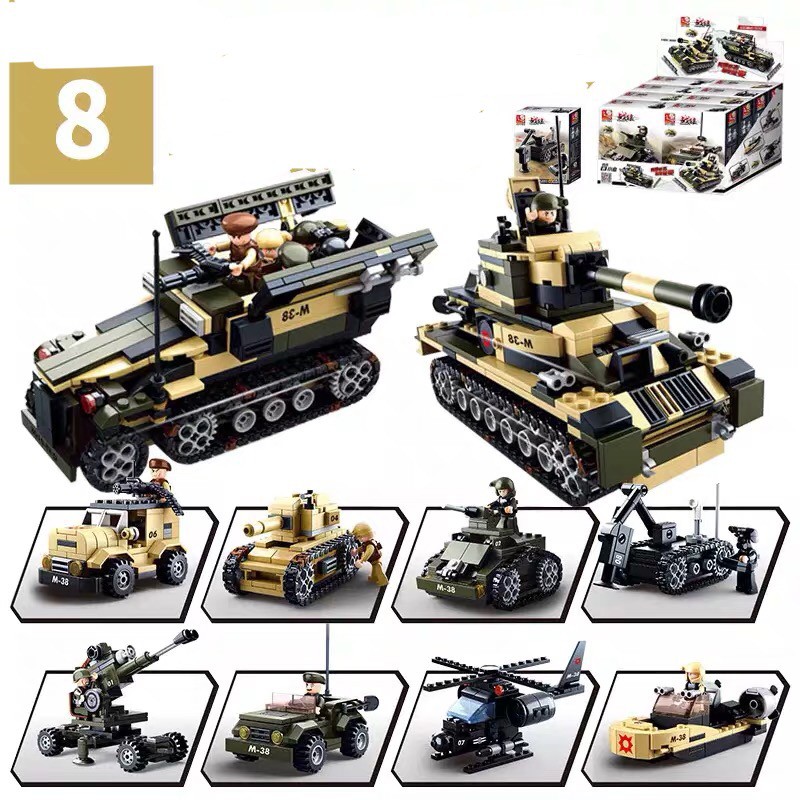 DC72H179 LEGO XE TĂNG CHIẾN ĐẤU BỘ ĐỒ CHƠI XẾP HÌNH LẮP RÁP LEGO BỘ ĐỘI ĐẶC CHỦNG QUÂN SỰ 928 MẢNH GHÉP 8IN1