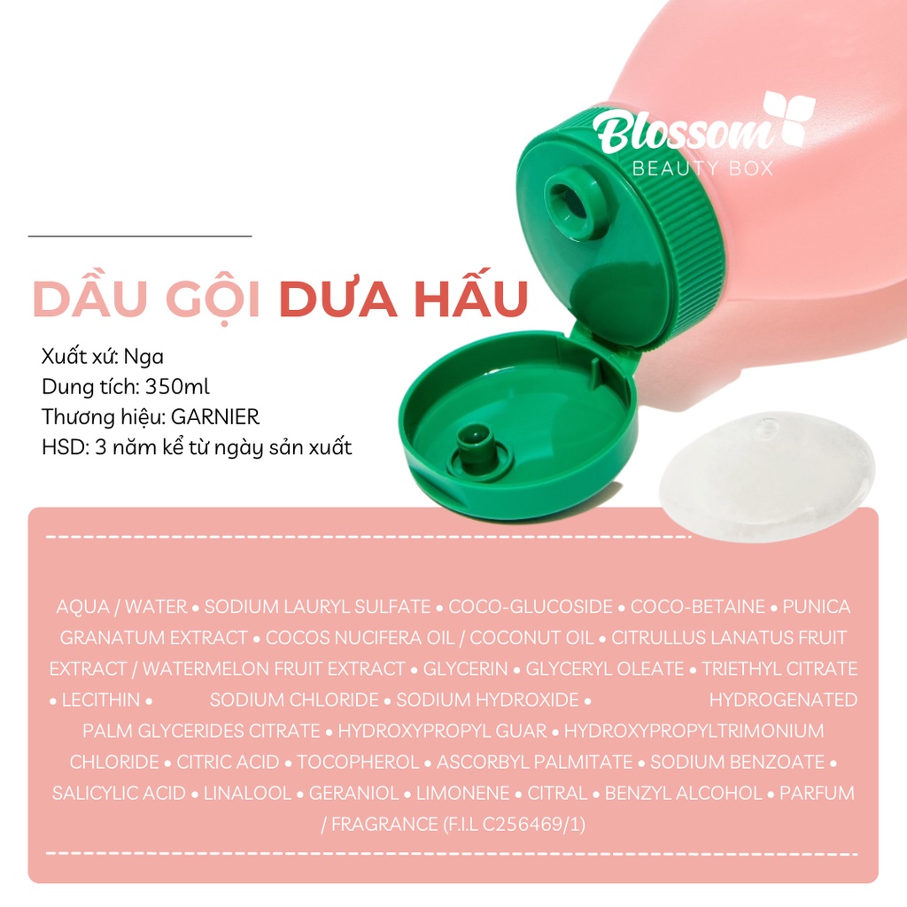 Dầu gội xả DƯA HẤU GARNIER Fructis Volumising Watermelon Shampoo For Fine Hair 350ml