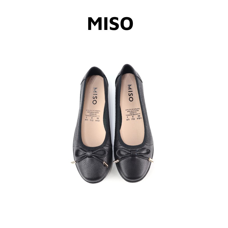 Giày búp bê nữ basic da thật đế thể thao phối nơ M1005 | BigBuy360 - bigbuy360.vn