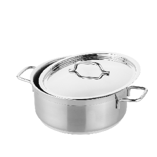 Soong Nồi Inox 304 Cao Cấp Đáy từ 3 Lớp Thân Cao 2 Lớp Nắp Inox 20x8cm 2.5 Lít Berndorf Sandrik