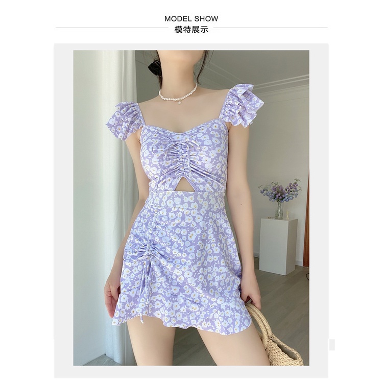 Bikini 1 mảnh liền thân LUHAZO váy kín đáo Hàn Quốc đẹp Quảng Châu nhiều màu che khuyết điểm 8315 DK3T102