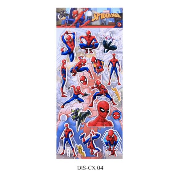 Sticker 3D chống thấm NGƯỜI NHỆN SPIDERMAN SIÊU ANH HÙNG dán cho bé đồ chơi dán giải trí