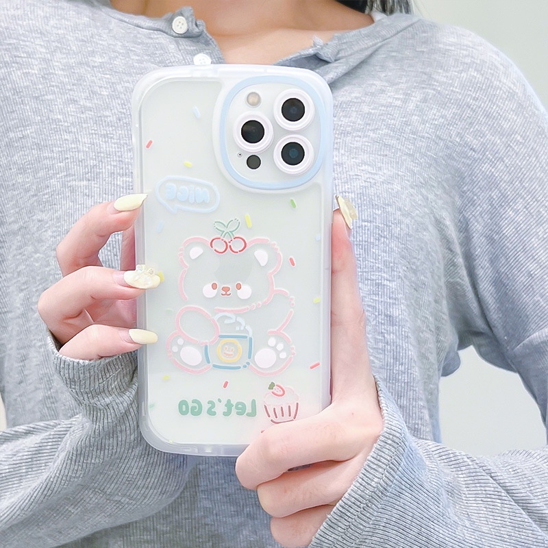 Ốp Điện Thoại Hình Gấu Dễ Thương Cho iphone7 / 7plus / 8 / 8plus / xs / 11 / 12 / 13 / 14 / pro / max / plus / promax