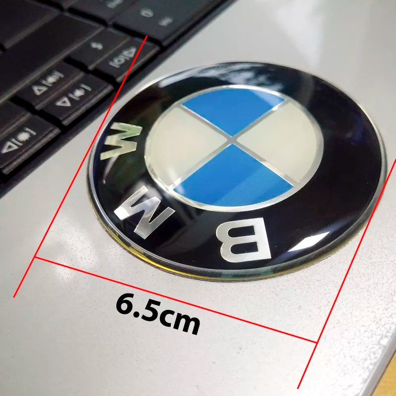 1 cái Logo BMW nhôm Đường Kính 6,5cm Nổi U