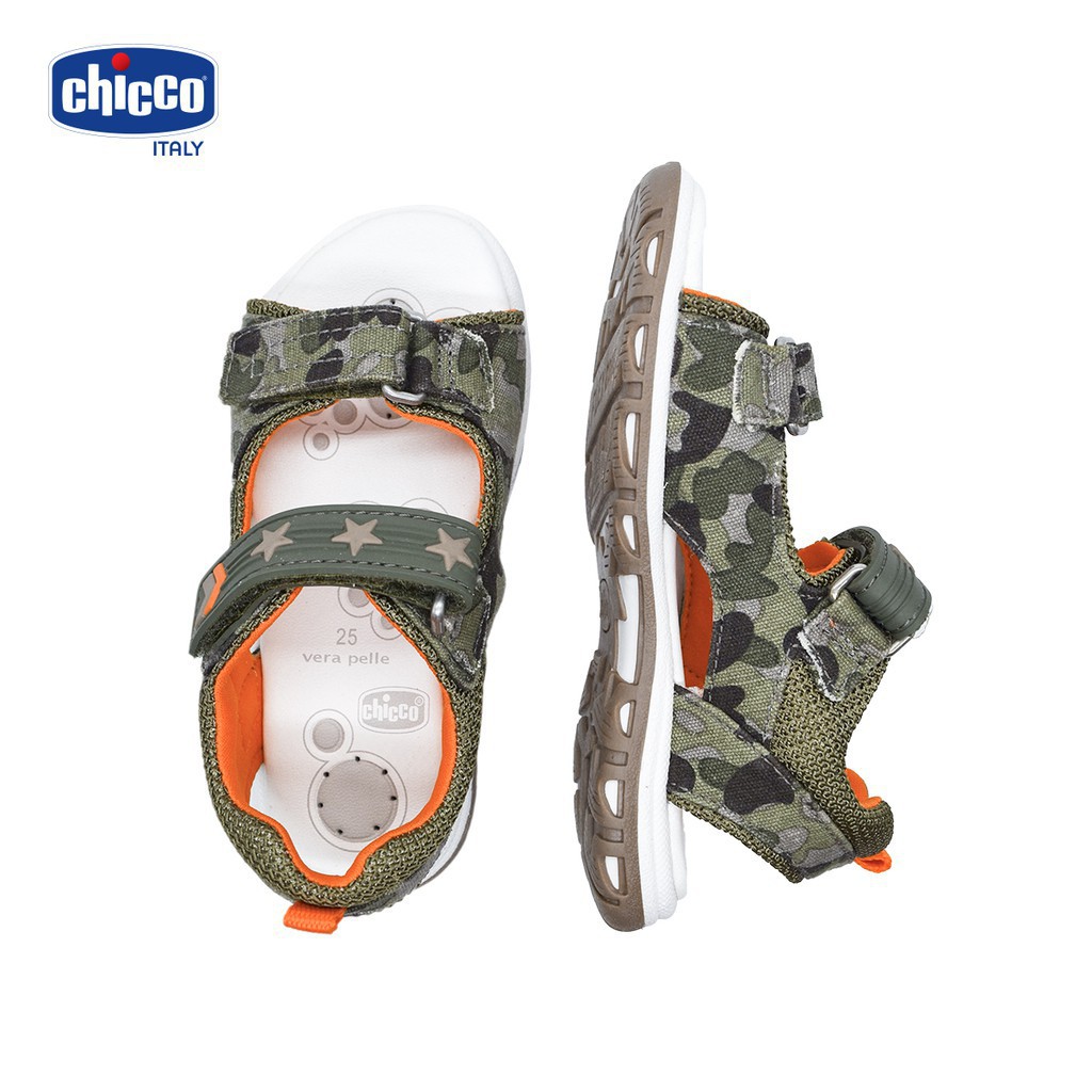 Sandal mát-xa chân bé Sao xinh Chicco - Xanh Army