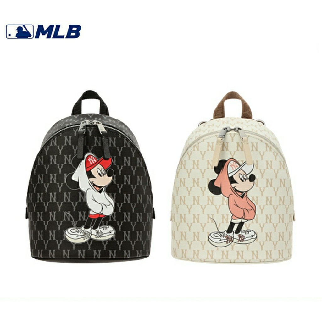 ♙△Ba lô MLB nữ Hàn Quốc ở Yankees Mickey mini đi học thể thao nam