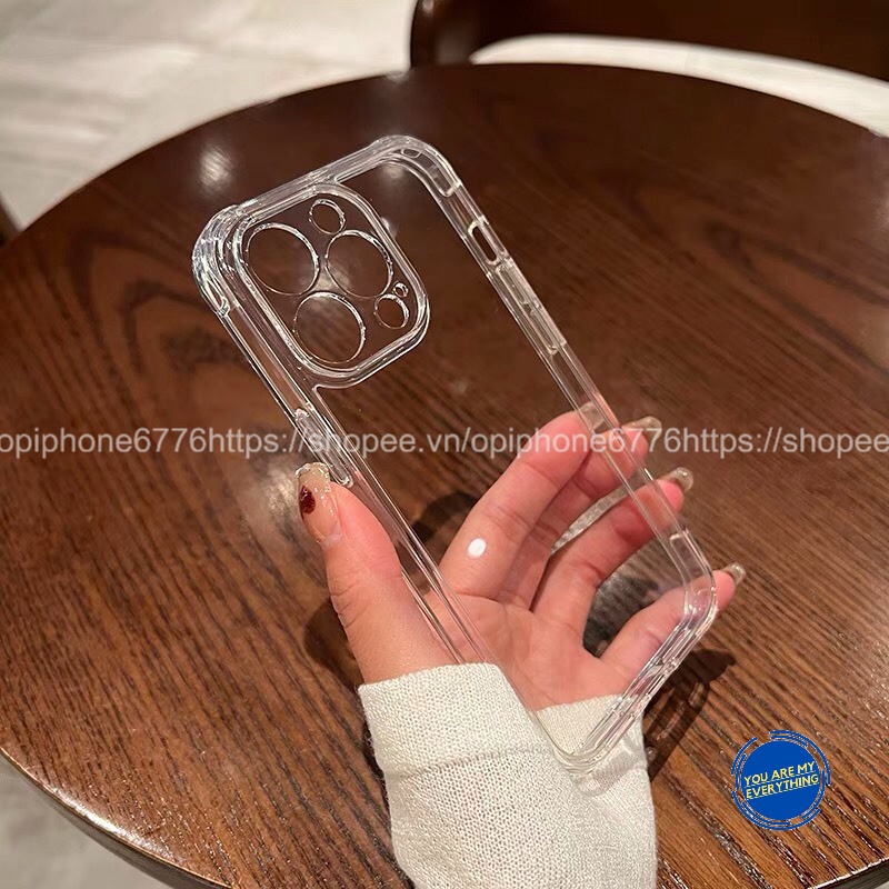Ốp VIỀN VUÔNG dẻo TRONG SUỐT không Ố VÀNG dành cho 6/6plus/6s/6splus/7/7plus/8/8plus/x/xr/xs/11/12/13/14/pro/max