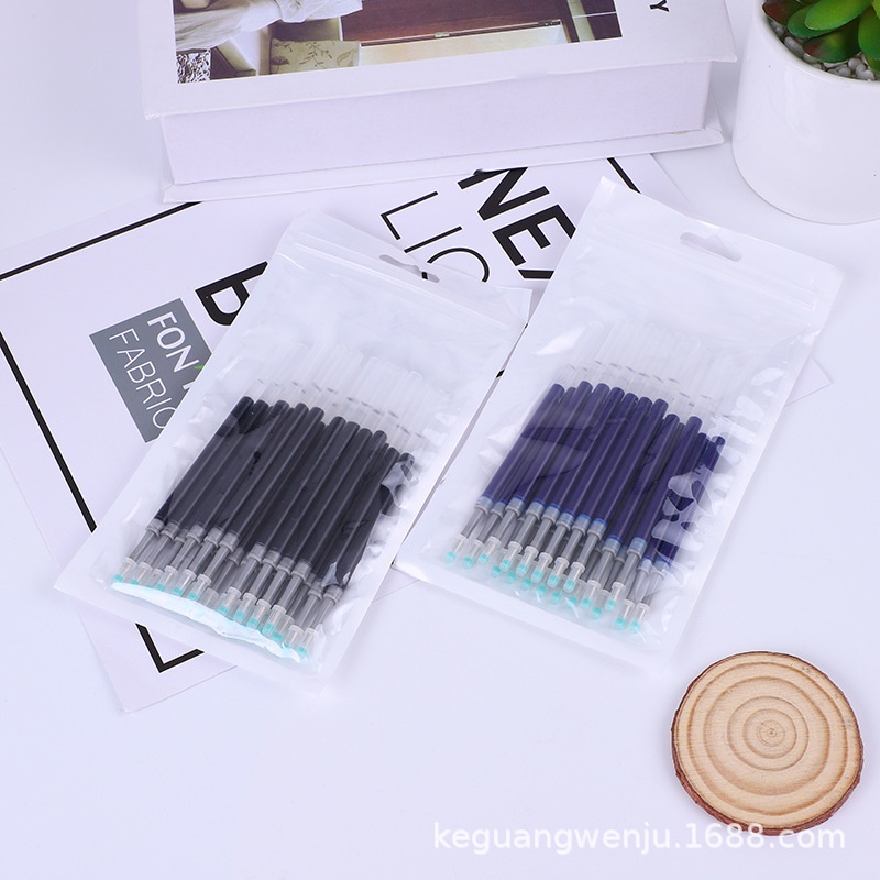 Set 20 Ruột Bút Mực Gel Dạng Nhấn Màu Đen / Xanh Dương / Đỏ