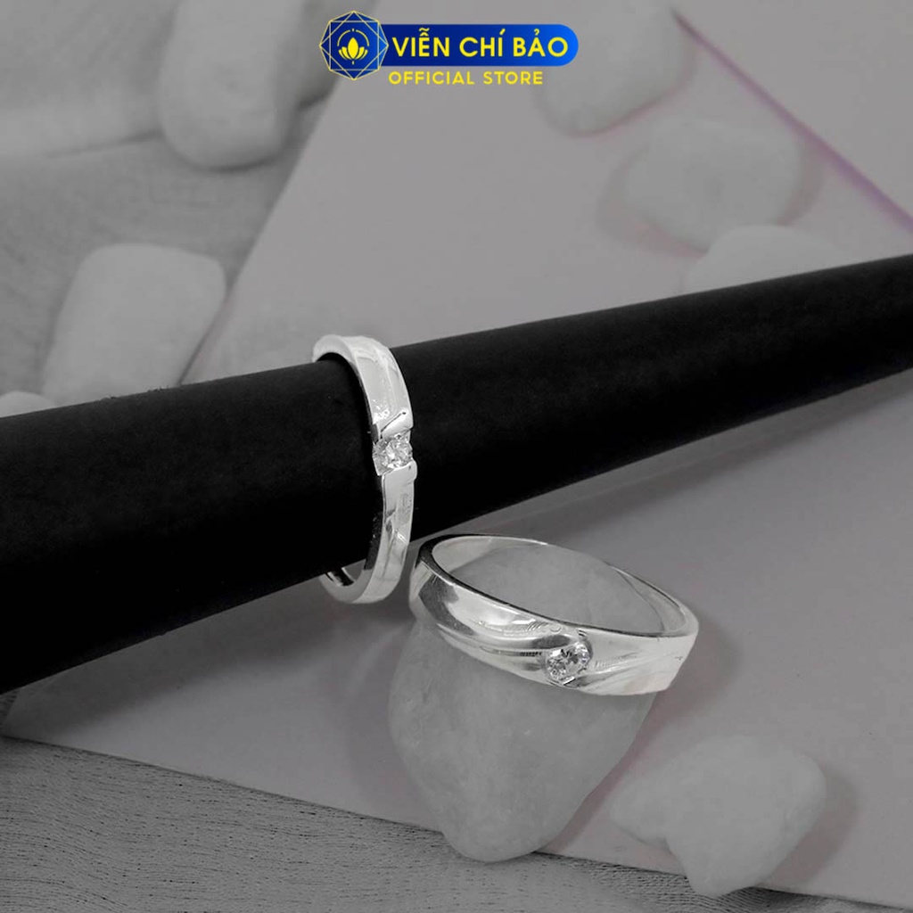 Nhẫn bạc đôi Thiên Duyên nam nữ chất liệu bạc 925 thời trang phụ kiện trang sức Viễn Chí Bảo N700080 N700084