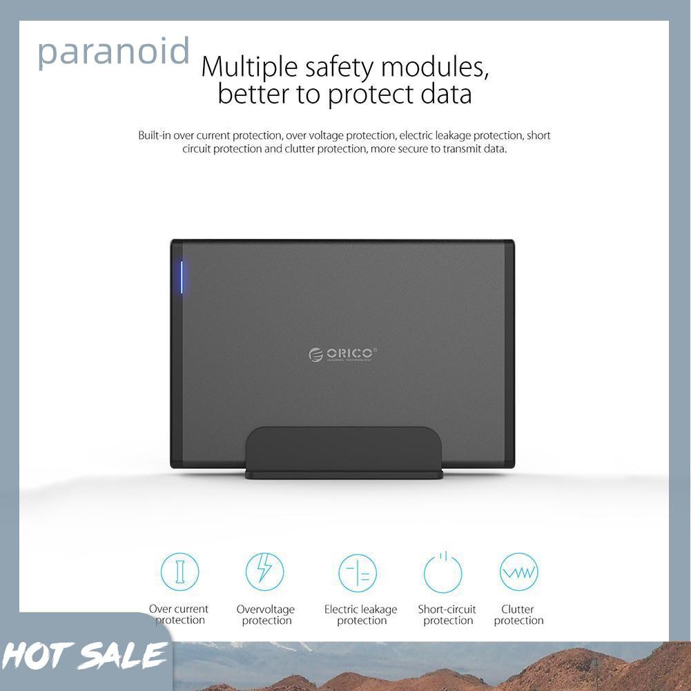 Hộp Đựng Ổ Cứng Ngoài Orico 7688C3 3.5 inch Type-C USB3.1 Đen | BigBuy360 - bigbuy360.vn