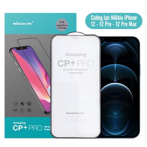 KÍNH CƯỜNG LỰC NILLKIN CP+ PRO cho 12/12Pro/12Promax, 13Pro/13Promax, 14PRO/ 14PROMAX