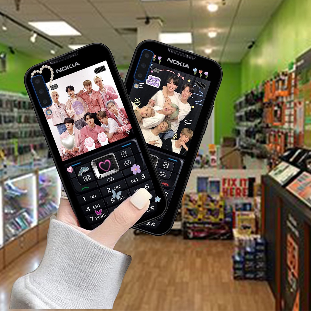 Ốp Samsung A7 2018 / A9 2018 bộ hình điện thoại nokia huyền thoại , BTS , Vpop cute