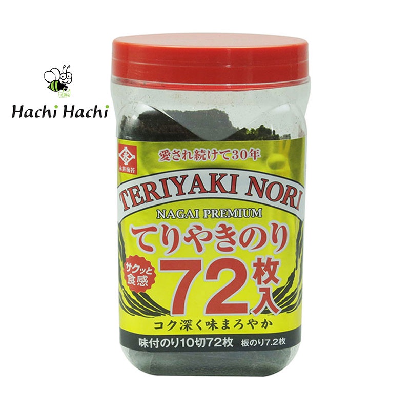 RONG BIỂN TẨM GIA VỊ TERIYAKI NAGAINORI 133G (72 MIẾNG) - Hachi Hachi Japan Shop