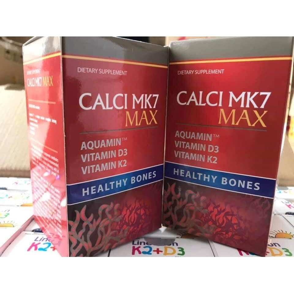Calci MK7 Max – Bổ sung canxi hữu cơ phát triển chiều cao tối đa cho tuổi dậy thì (60 viên)