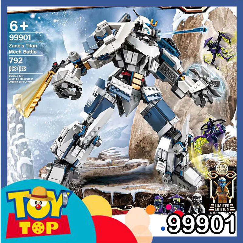 Đồ chơi lắp ráp ninjago robot băng Titan Zane chiến giáp ninja người máy Mech xếp hình 19003 9088 mô phỏng 71738