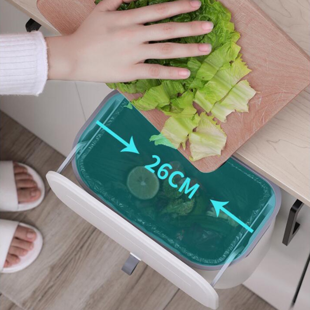 Thùng Rác Gắn Tường 7L Có Nắp Tiện Dụng Cho Nhà Bếp / Phòng Tắm