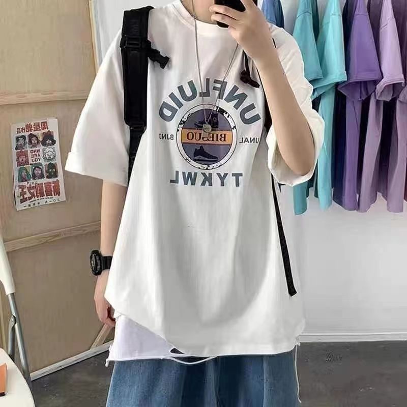 simple áo phông phong cách Hàn Quốc cotton áo phông nam unisex couple áo phông form rộng ifashion lụa retro áo thun kiểu nữ