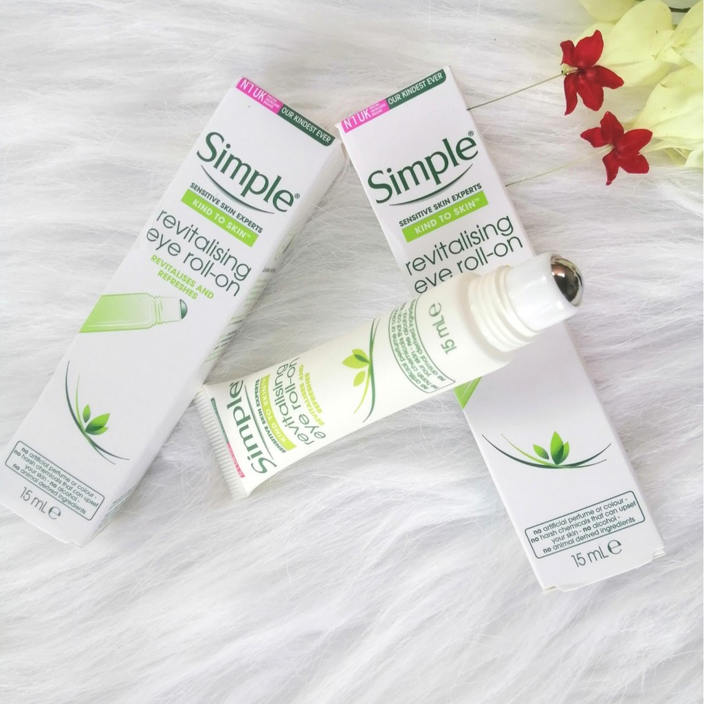 [ Mẫu mới chính hãng ] Lăn dưỡng mắt trị bọng mắt quầng thâm Simple Kind To Eyes Revitalising Eye Roll- On | BigBuy360 - bigbuy360.vn