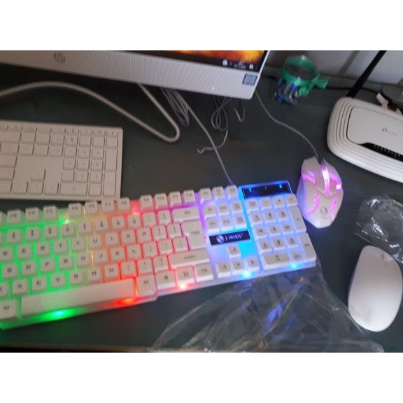 Bàn phím giả cơ gaming G21 kèm chuột có dây với đèn Led 7 màu chuyên dùng cho máy tính PC và Laptop | BigBuy360 - bigbuy360.vn