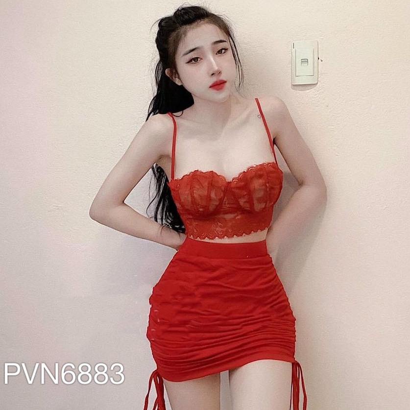Bộ áo cúp váy rút
