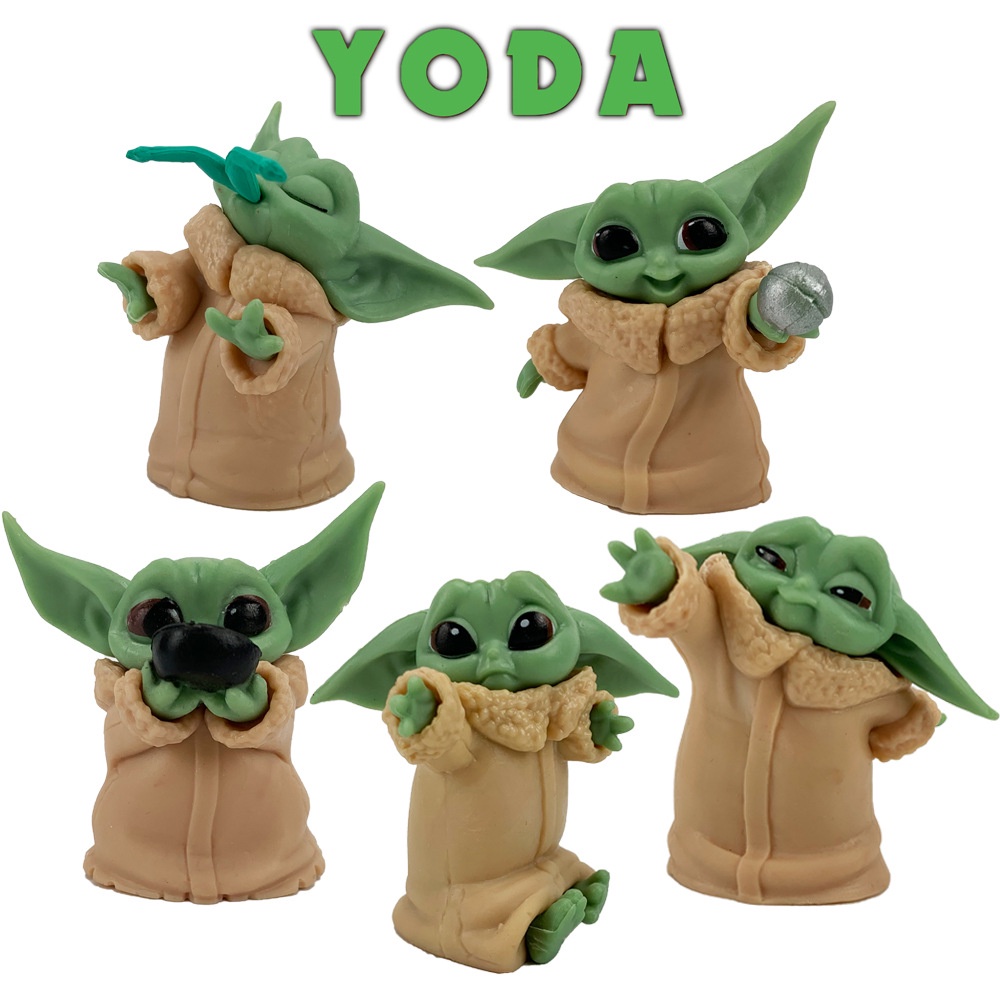 Set 6 Mô Hình Baby Yoda Grogu 5-7cm