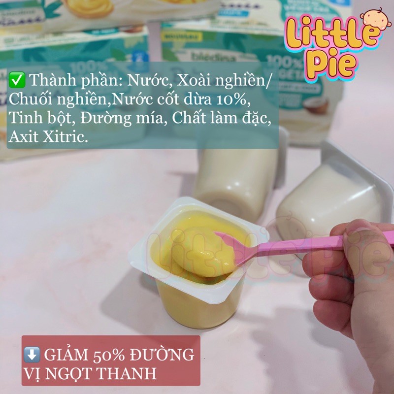 Sữa chua sữa dừa ăn dặm Bledina thuần chay cho bé dị ứng đạm bò 6 tháng - Date t5/2022