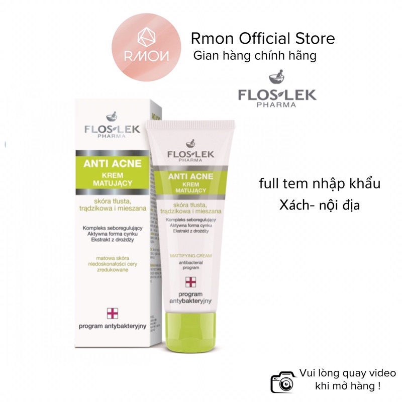 Kem Dưỡng Kiềm Dầu Floslek Anti Ance Mattifying cho da dầu mụn