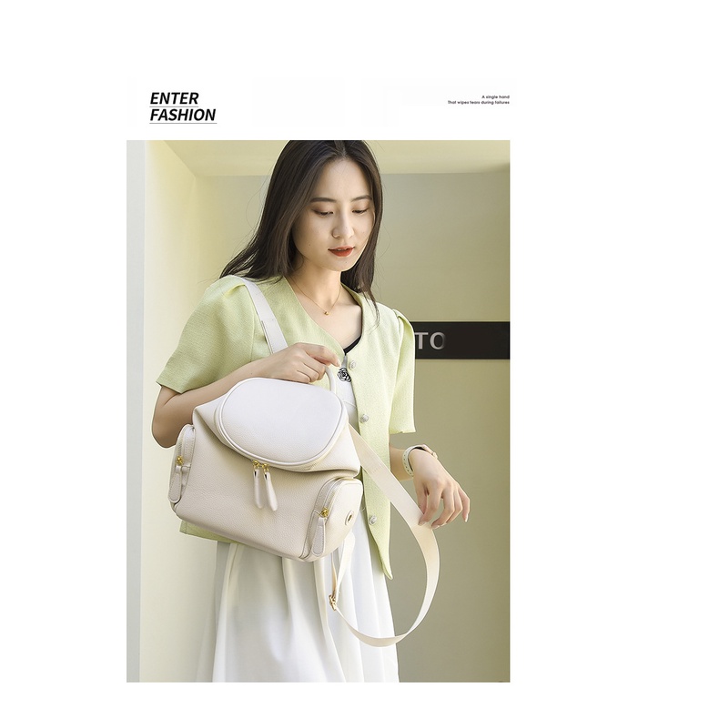 Balo JASMIN NOIR da PU họa tiết sọc caro đơn giản thời trang cho nữ
