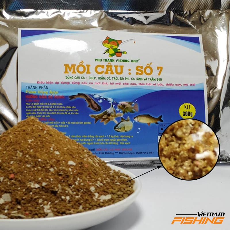 Mồi câu cá Phú Thành số 7, 8,số 9