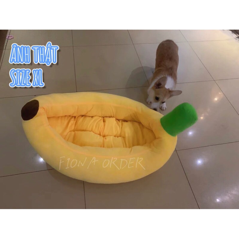 🍌[ORDER + KÈM ẢNH THẬT CÁC SIZE] Nệm ngủ hình chuối cho Pet cưng🐶🐰🐹