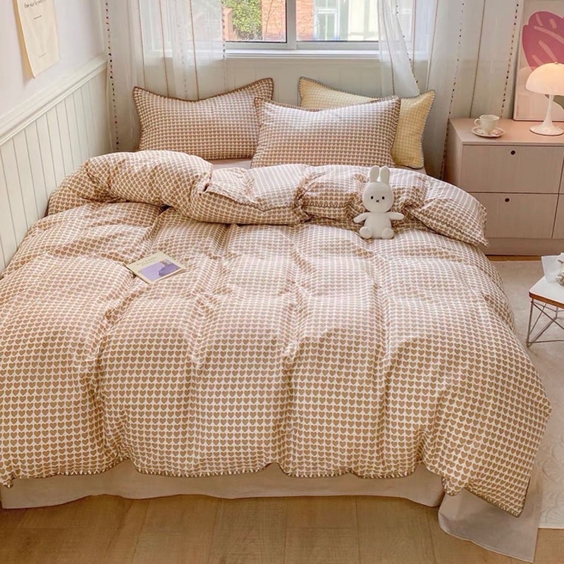 Bộ chăn ga gối cotton poly ETAMI BEDDING dùng 2 mặt nhiều màu đa dạng màu pastel Hàn Quốc